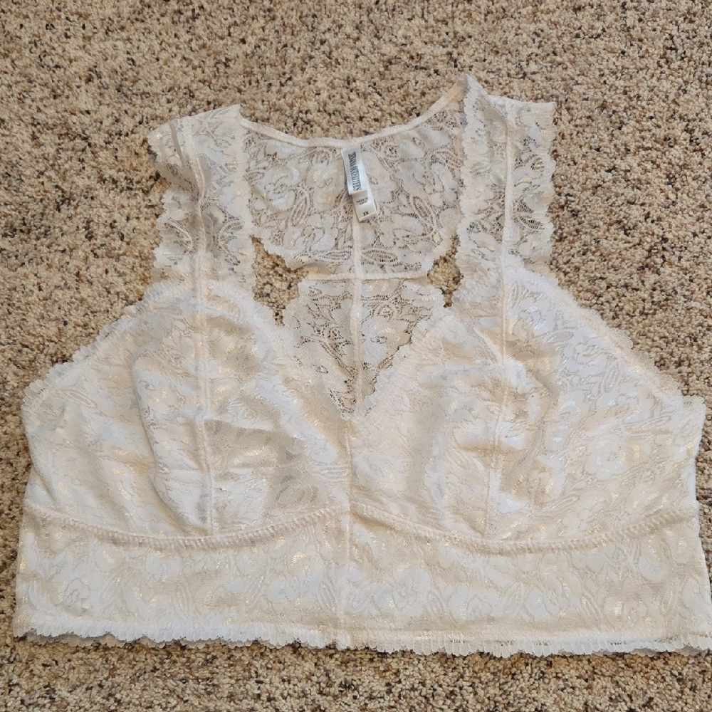Zenana Outfitters Lace Bralette Size 1X White New